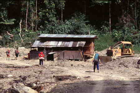 The kongsi house beside the logging track